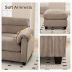 HAOMARKETS Corduroy Sofa Set, Upholstered Armchair and Loveseat - Image 5