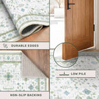 Cream Oushak 6x8 Bedroom Rug - Image 5