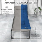 Outsunny Chaise Lounge Chair Outdoor Set of 2, 5-Position Adjustable Outdoor - Image 5
