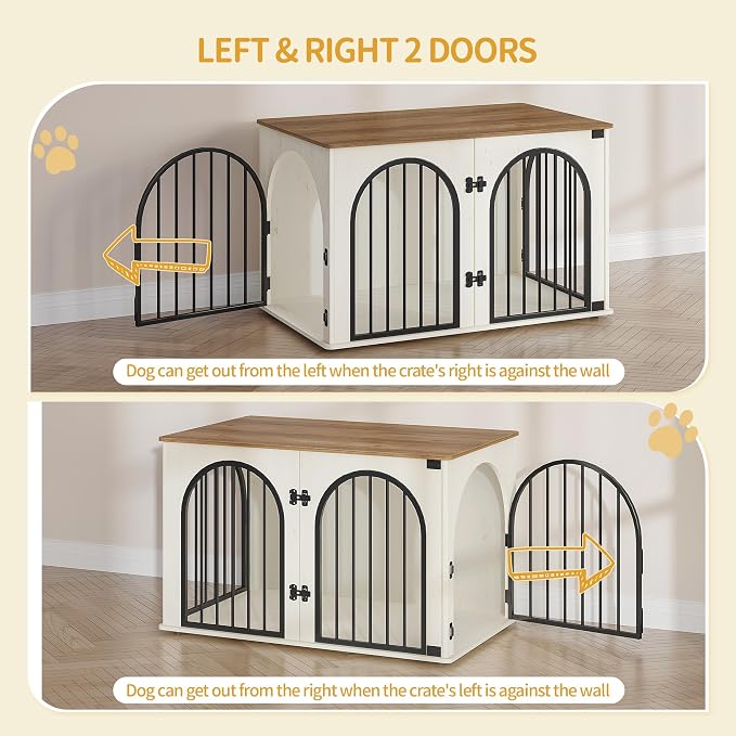 39.4" Wooden Dog Crate Furniture, Indoor Dog Kennel Dogs Cage - Image 5