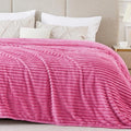 BEDELITE 3D Ribbed Jacquard Hot Pink King Size Blanket by BEDELITE