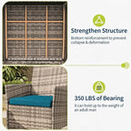 3-Piece Outdoor Furniture Set, PE Rattan Wicker Chairs - Image 5