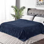 BEDELITE 3D Ribbed Jacquard Navy Blue Full Size Blankes - Image 3
