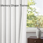 White Linen Blackout 92 Inch Curtains 2 Panels - Image 6