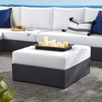 Modway Tahoe Aluminum Ottoman in Gray White - Image 2