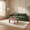 nuLOOM Jeni Beige Checkered Washable Area Rug by nuLOOM