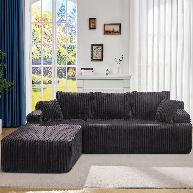 Hobestluk Modular Sectional Sofa Couches L-Shape Couch 3 Seat Modular Sofa by YourHomeDeservesMore