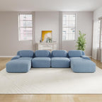 Boneless Sectional Couch, No Assembly Required, 152.7” U Shaped Modular Cloud - Image 2