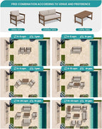 SERWALL 2 Pieces Single Cushioned Lounge Chair, HDPE Outdoor Adirondack Sofa - Image 8