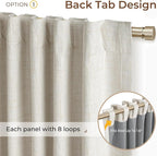 INOVADAY 100% Blackout Linen Curtains - Image 3