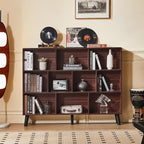 LEYAOYAO 10 Cube Bookshelf, 3 Tier Vintage 55" Wide Bookcase - Image 7