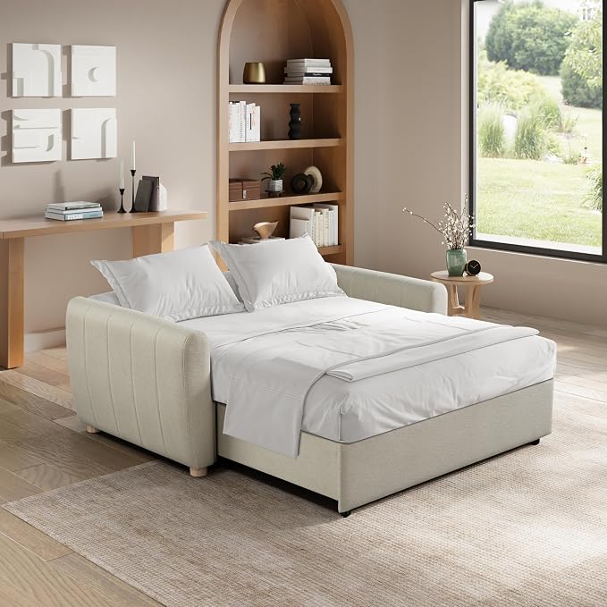 Serta Galway 66.5" Convertible Sleeper Loveseat, Full Size, Dreamcoil Comfort - Image 5