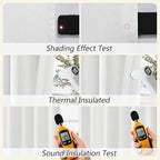 100% Blackout Linen Curtains 98 Inch Long by 52 Inch Wide 2 Panels Set - Image 5