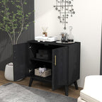 LKTART Black Sideboard Buffet, Small Storage Cabinet - Image 5