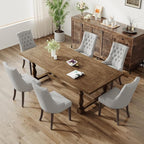 COLAMY Fabric Side Dining Chairs Set of 6, Wingback Upholstered Dining Room - Image 3