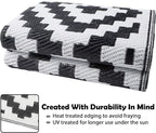 SAND MINE Waterproof Outdoor Rug 5x8 ft, Plastic Reversible Rug, Modern Area Rug - Image 4