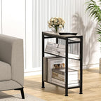Small Side Table Set of 2 for Small Space, 3-Tier Narrow End Table - Image 9