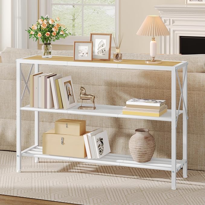 Hoctieon Industrial Console Table, 3 Tier Entryway Tables, Hallway Desk - Image 6
