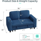 LINSY HOME Loveseat Sofa with Storage - Image 2