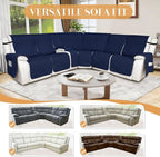 HDCAXKJ 100% Waterproof Reclining Sectional Couch Covers L Shape Recliner Sofa - Image 6