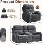 HAOMARKETS 3-Piece Recliner Sofa Set - Image 2