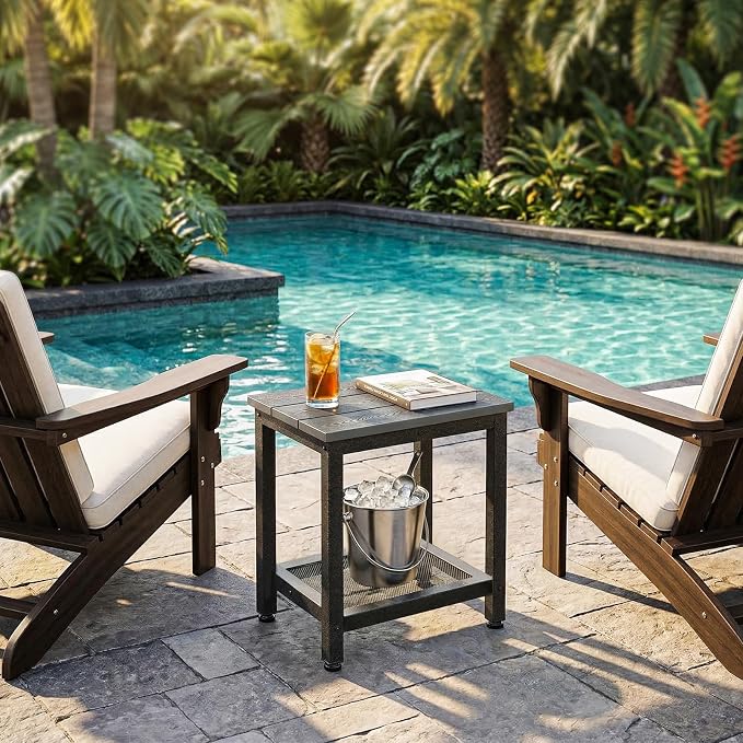 ODK Outdoor Double Side Table, Adirondack Patio End Table - Image 8