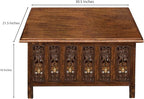 COTTON CRAFT Solid Wood Coffee Table – Ghanti Bells Hand Carved Center Table - Image 3