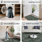 Area Rug for Living Room, 10x12 Large Washable Rugs for Dining Room, Non Slip - Image 5