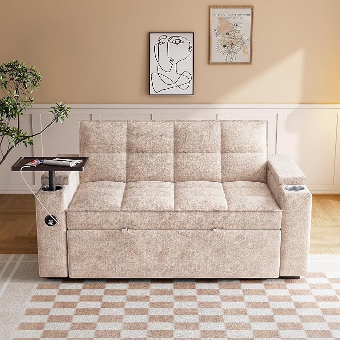 65'' 3-in-1 Convertible Sofa Bed - Image 7
