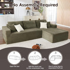 108" Boneless Couch, L-Shaped Modular Sectional Sofa - Image 4