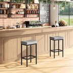 HOOBRO Bar Stools Set of 2, 24.8 Inches Bar Chairs, Counter Height Stools - Image 5