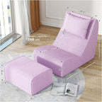Giant Bean Bag Chair for Adults, Corduroy Chaise Lounge - Image 2