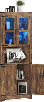GarveeHome 67 in Tall Corner Storage Cabinet - Image 7