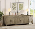 WAMAPT Buffet Cabinet with 6 Doors and 3 Drawers, Large Coffee Bar Table Wood - Image 6