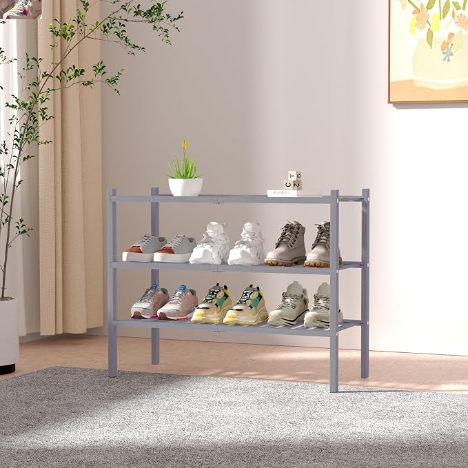 ROMGUAR CRAFT 3 Tier Bamboo Shoe Rack - Image 2