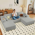 95" Cloud Sectional Couch U-Shaped Chaise by ODUWA
