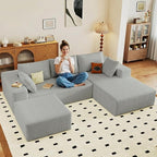 95" Cloud Sectional Couch U-Shaped Chaise by ODUWA
