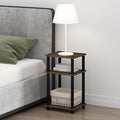 Furinno Just 3-Tier Turn-N-Tube Open Storage Nightstand, Plastic Poles by Furinno-FitsYourSpaceFitsYourBudget