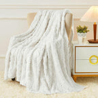 Aganear Fleece Throw Blanket for Couch Sofar 50"x60" White | Lightweight Fuzzy by Aganear