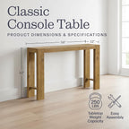 Alaterre Furniture Classic Solid Wood Console Table - Image 2