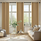 MIULEE Blackout Curtains for Bedroom 2 Panels 40 x 84 Inch Long Gold | Thermal - Image 6