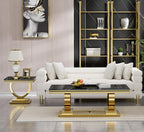 Henf 47" Marble Coffee Table - Image 3