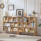 LEYAOYAO 10 Cube Bookshelf, 3 Tier Modern Wide Bookcase - Image 4
