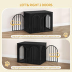 Hzuaneri 31.5'' Wooden Dog Crate Furniture, Indoor Dog Kennel Dogs Cage - Image 4