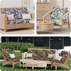 8Pcs Outdoor Cushion Covers, Stretch Patio Furniture Couch Chair Slipcovers | - Image 7