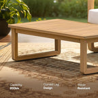 Idzo Ivy Loveseat with Coffee Table – Beige Fabric, 2-Seater Outdoor Sofa Set - Image 5