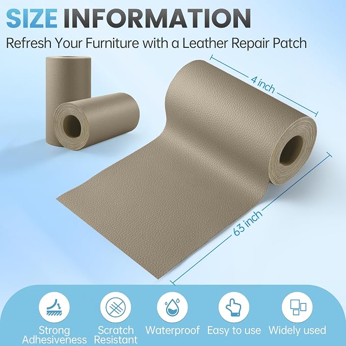 Leather Repair Patch Tape Kit, Vinyl Leather Repair Kit - Image 3