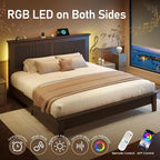 Lifezone Wood Queen Bed, Solid Wood Bed - Image 6