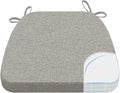 AAAAAcessories D-Shaped Chair Cushions, Machine-Washable Cover, Khaki Gray by AAAAAcessories