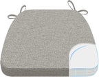 AAAAAcessories D-Shaped Chair Cushions, Machine-Washable Cover, Khaki Gray by AAAAAcessories